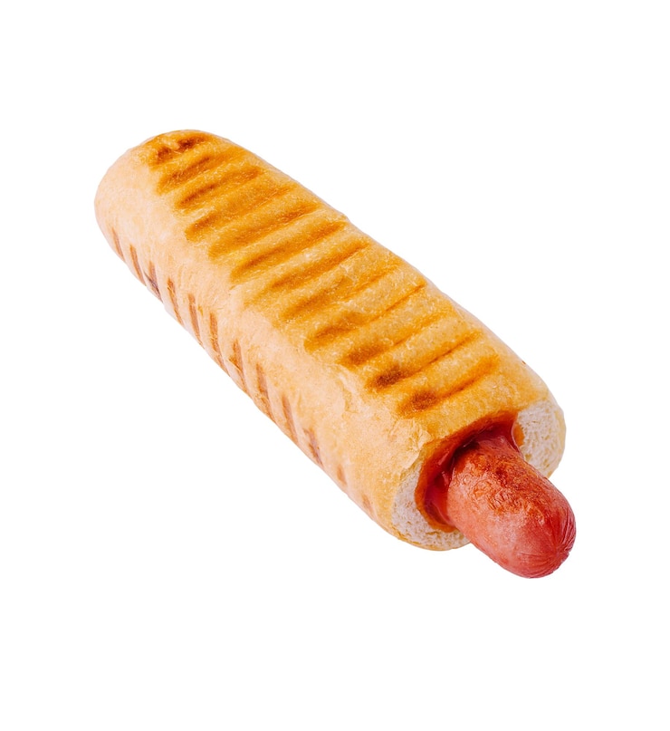 Zdjęcie hot dog odizolowany na białym tle
