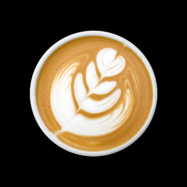 Hot latte art tekstury gorącej kawy w tle