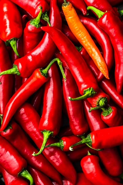 Hot Red Chili Pieprz Tło Meksykańskie Chilli Zbliżenie Widok