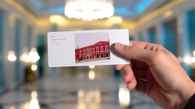 Zdjęcie hotel key card karta umożliwiająca dostęp do pokoi hotelowych