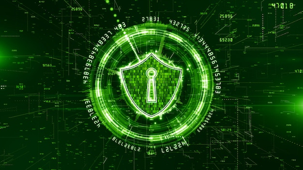 HUD i tarcza ikona Cyber Security