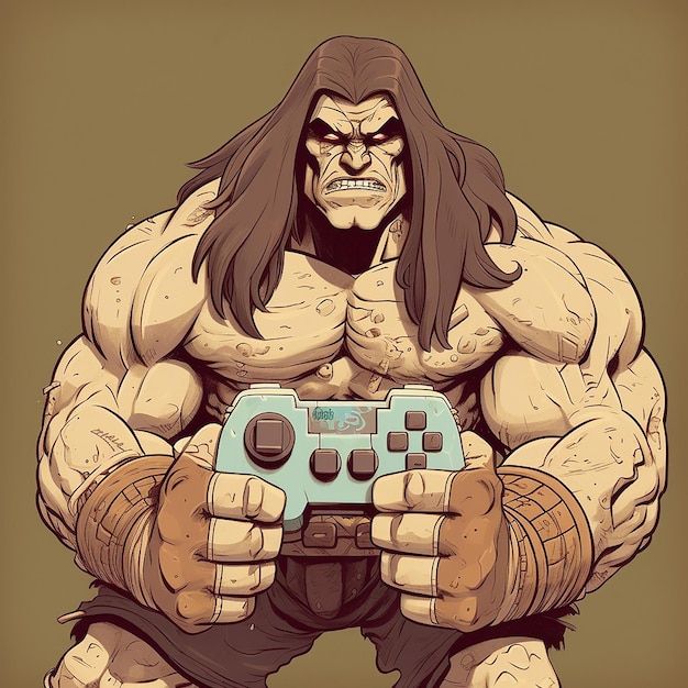 Hulk trzymający w dłoniach kontroler.