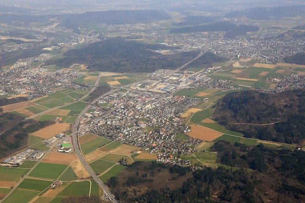 Hunzenschwil Canton Aargau Szwajcaria zdjęcie z lotu ptaka