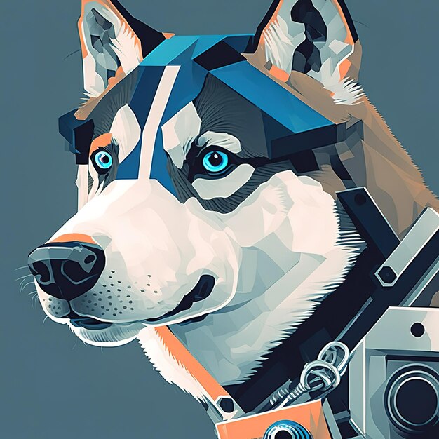 Husky ilustracja