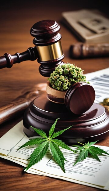 I nielegalny handel marihuaną reprezentowany przez sędziego.
