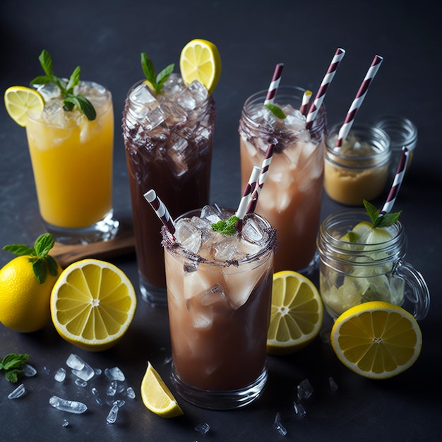 Iced Drinks koktajle mrożona kawa lemoniada