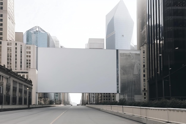 Idealna przestrzeń Pusty baner billboardowy dla Twojej wiadomości marketingowej wygenerowany przez sztuczną inteligencję