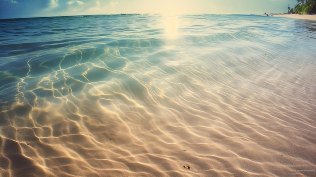 Idylliczne tropikalne tło wody na plaży