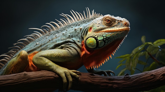 Iguana na gałęzi