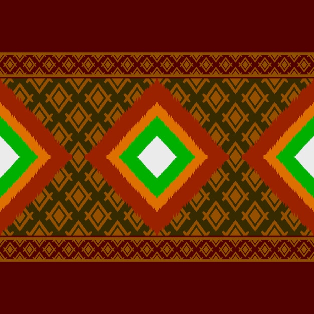 Ikat geometryczny ornament folklorystycznyTribal etniczna teksturaBezszwowy wzór w paski w stylu azteckimRysunek haft plemiennyIndyjski SkandynawskiGypsyMexicanikatwzór