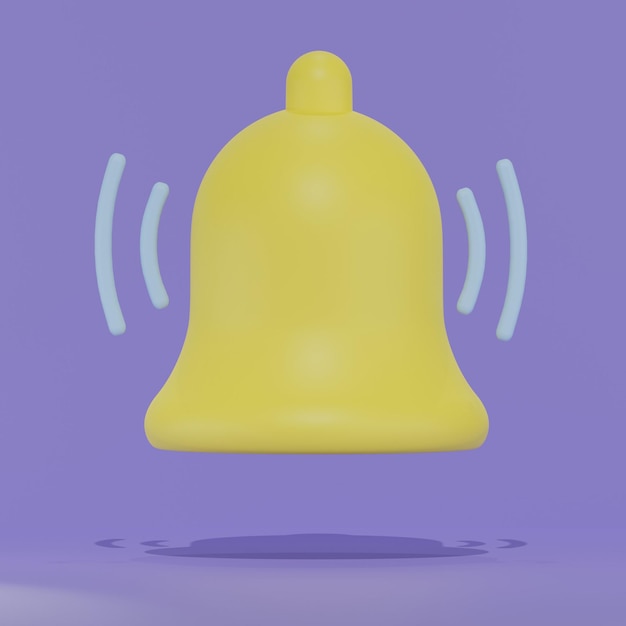 Ikona 3D Cartoon Low Poly Bell