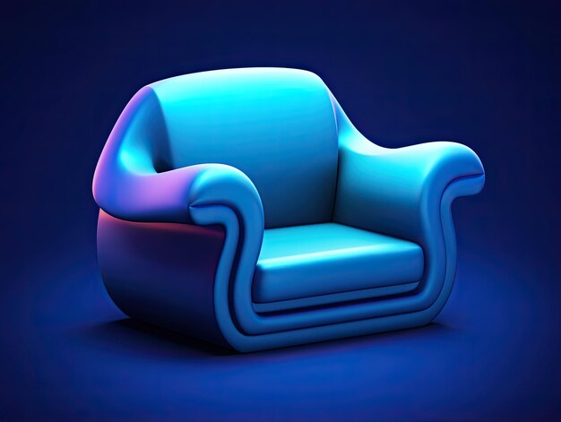 Ikona aplikacji Sofa w stylu 3D do grafiki logo projektowania gier Generative AI