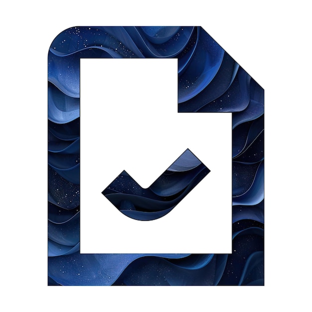 Zdjęcie ikona assept dokument niebieski gradient wzór tła styl