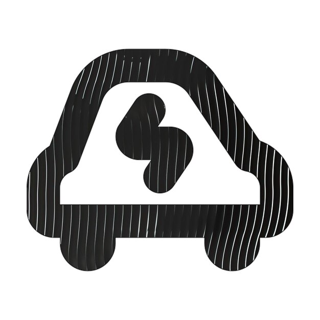 Zdjęcie ikona bocznej śruby samochodu czarno-białe linie tekstura