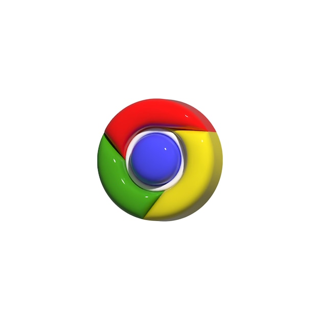 Zdjęcie ikona chrome 3d