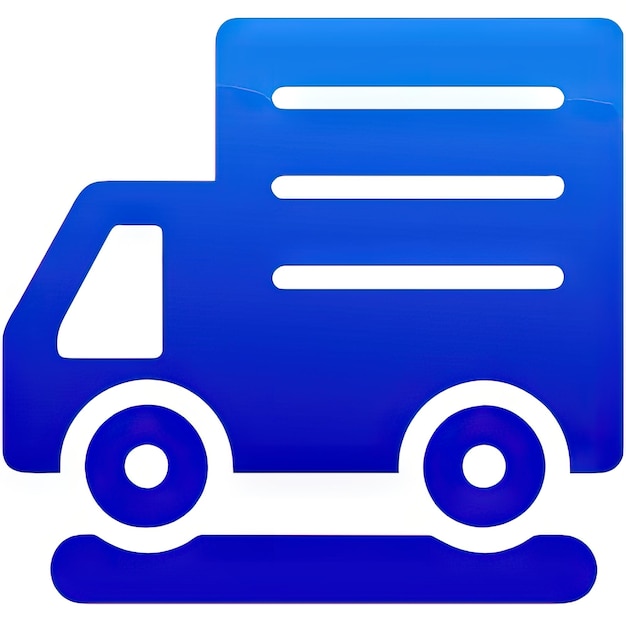 Zdjęcie ikona ciężarówki z prostym wzorem