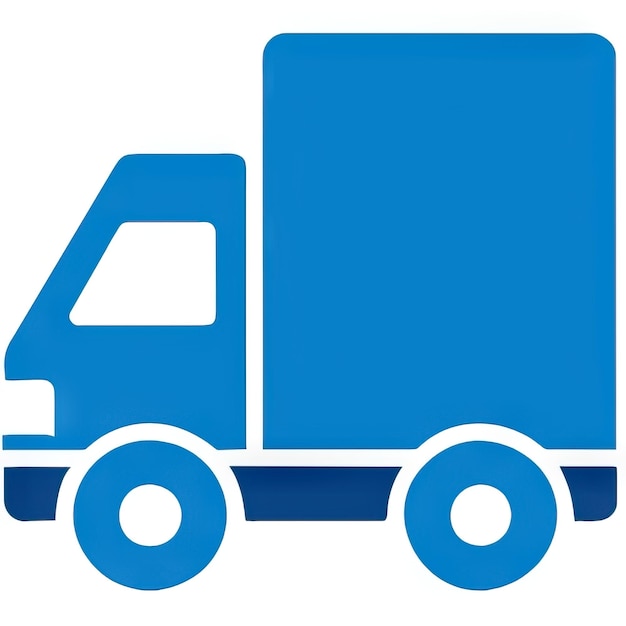 Zdjęcie ikona ciężarówki z prostym wzorem