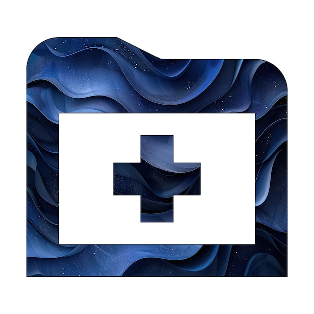 Zdjęcie ikona dodać folder zdjęć niebieski gradient wzór tła