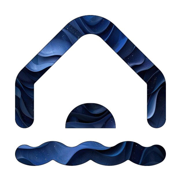ikona domu powódź niebieski gradient tła styl projektowania