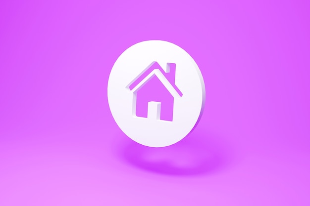 Ikona domu renderowania 3D