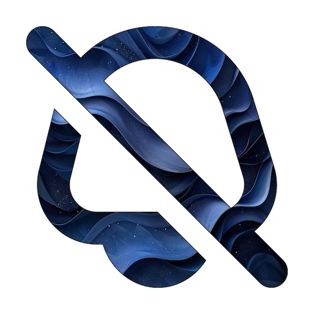 Zdjęcie ikona dzwonka prążka niebieski gradient wzór tła styl