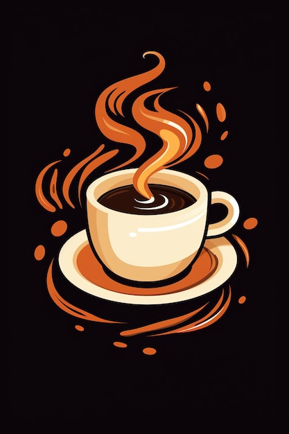 ikona filiżanki gorącej kawy