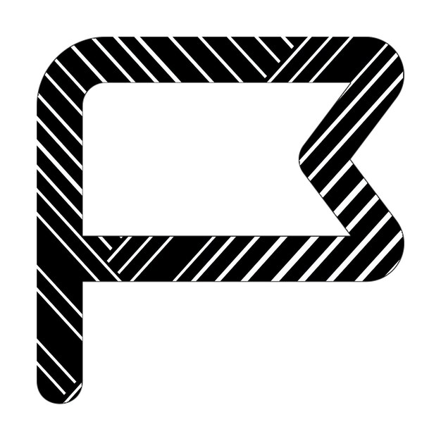 Zdjęcie ikona flagi alt czarno-białe linie przekątne