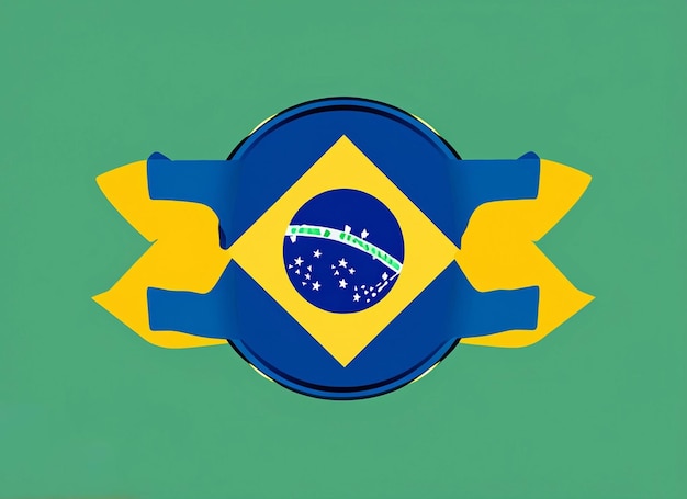Zdjęcie ikona flagi brazylii