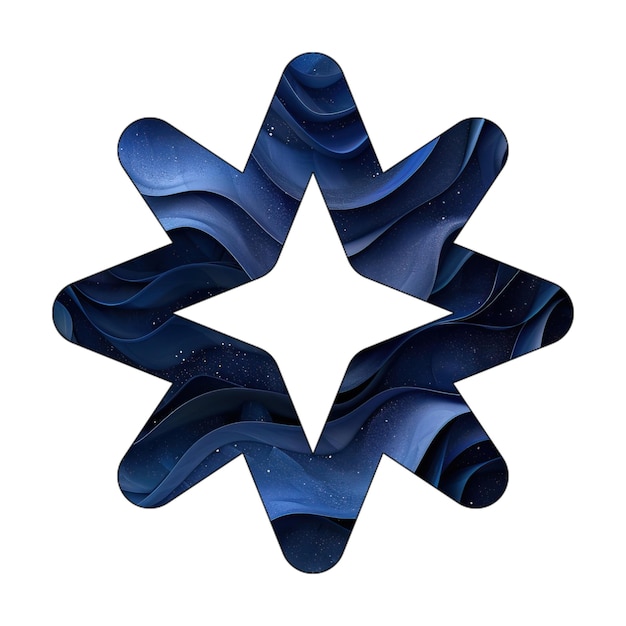 ikona gwiazda Bożego Narodzenia niebieski gradient tła styl projektowania