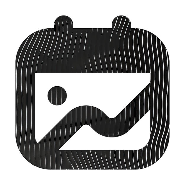Zdjęcie ikona kalendarza czarno-białe linie tekstura
