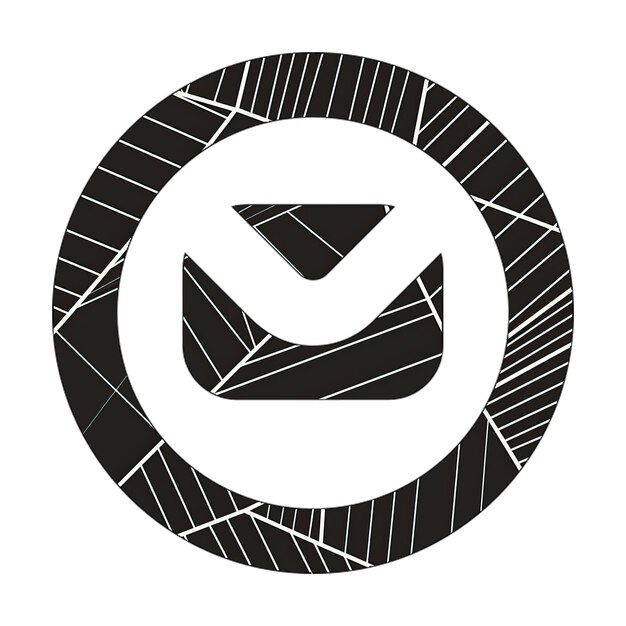 ikona koperty okrągłej zdjęcie z abstrakcyjną teksturą ciemne nowoczesne