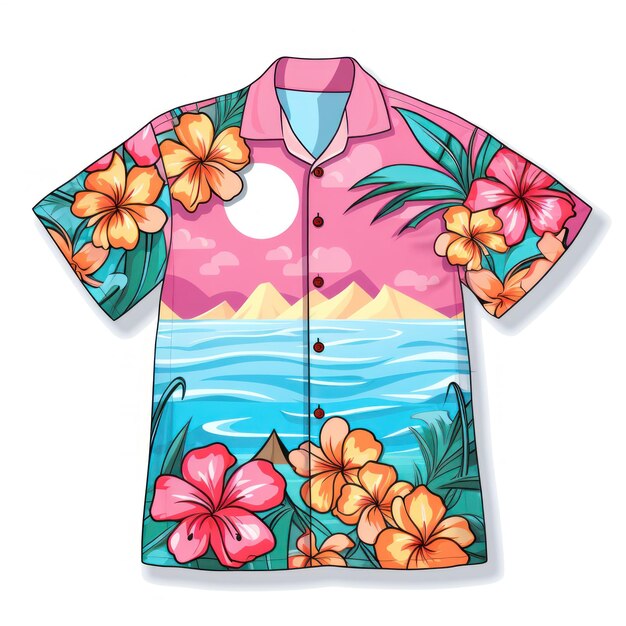 Zdjęcie ikona koszulki hawaii aloha