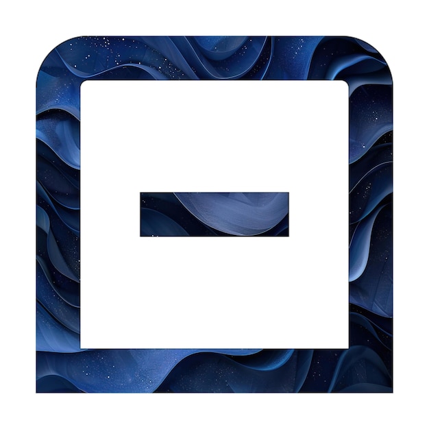ikona kwadratowa minus niebieski gradient wzornictwo stylu tła