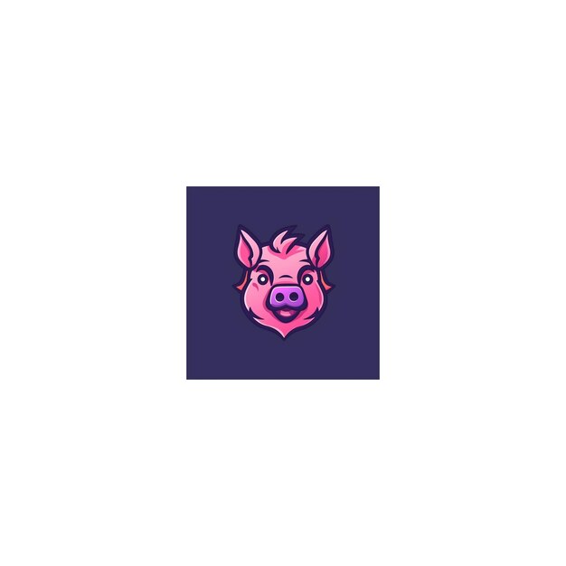 Zdjęcie ikona logo maskotki świni10