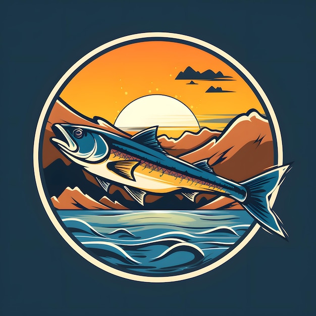 Ikona lub logo ryby