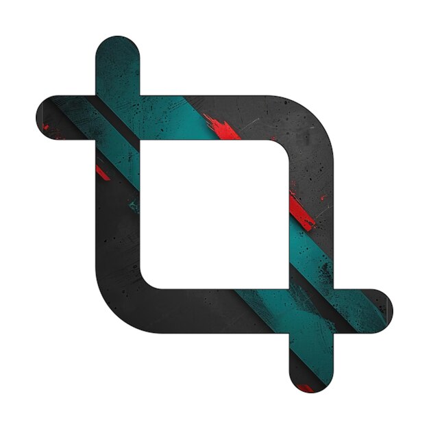 ikona narzędzia do cięcia przekątna czarna zielona czerwona