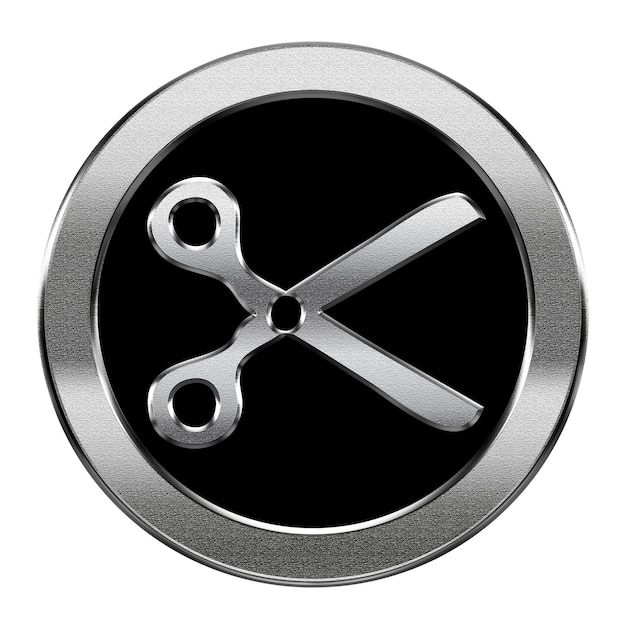 ikona nożyczek srebrna