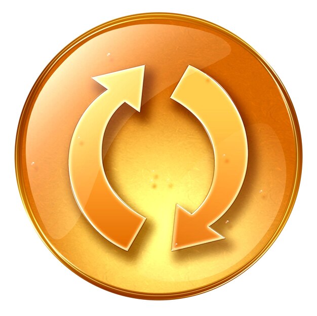 Zdjęcie ikona odświeżania żółta