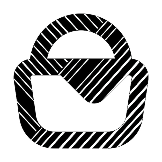 ikona pikniku czarno-białe linie przekątne