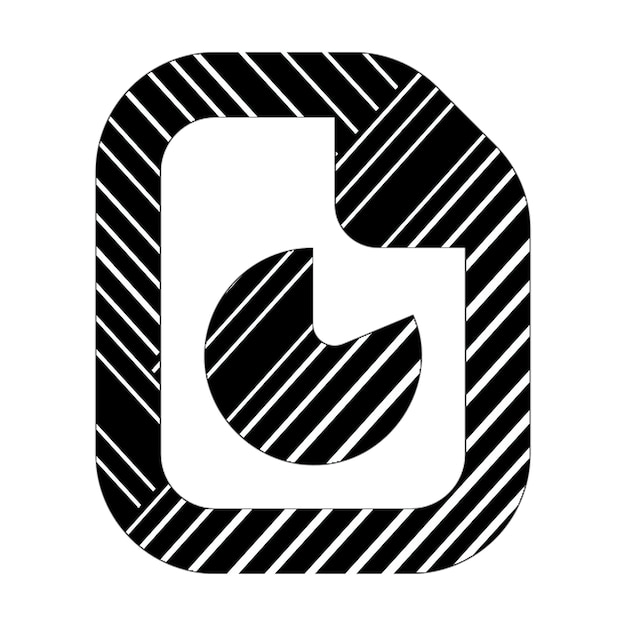 Zdjęcie ikona pliku pliku czarno-białe linie przekątne