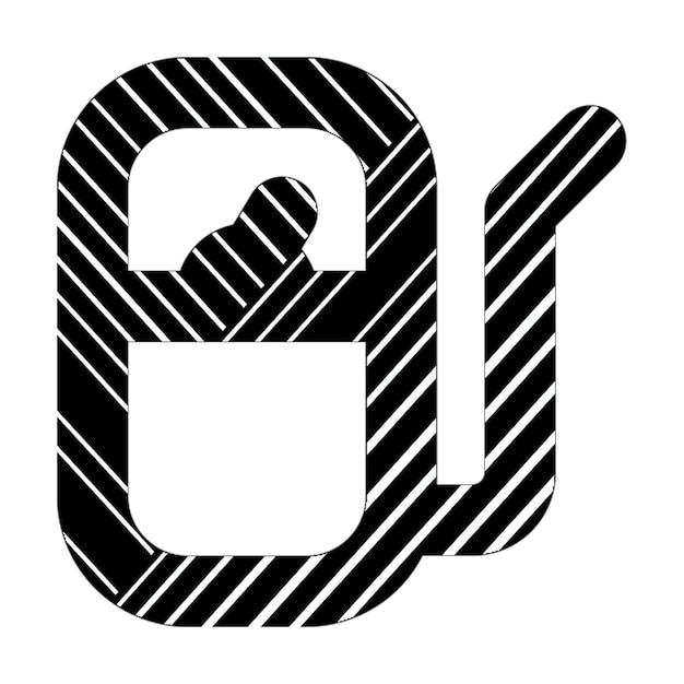 Zdjęcie ikona pompy gazowej czarno-białe linie przekątne