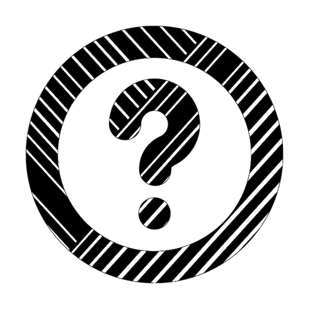 Zdjęcie ikona przesłuchania czarno-białe linie przekątne