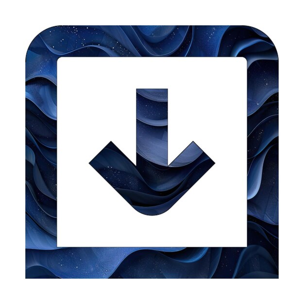 ikona strzała kwadratowa w dół niebieski gradient wzór tła