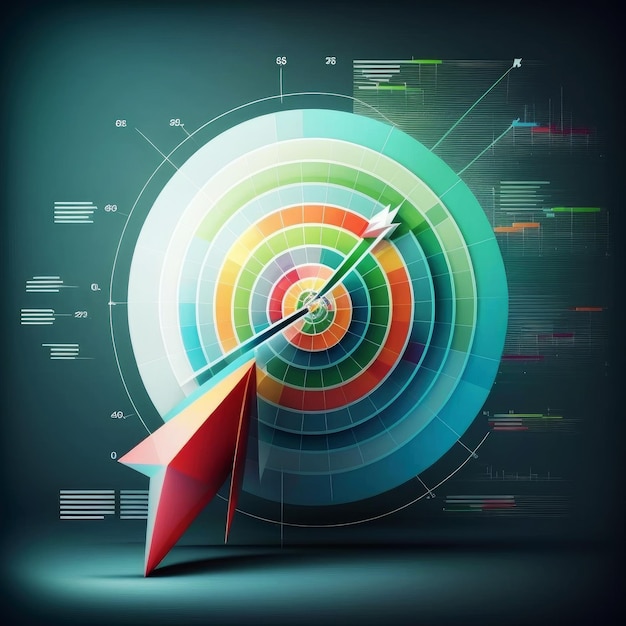 Ikona strzałki uderzająca w środek celu tarczyWyznaczanie celów biznesowych i ukierunkowanych koncepcji