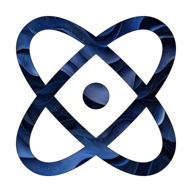 Zdjęcie ikona światło fizyka niebieski gradient tło styl projektowania