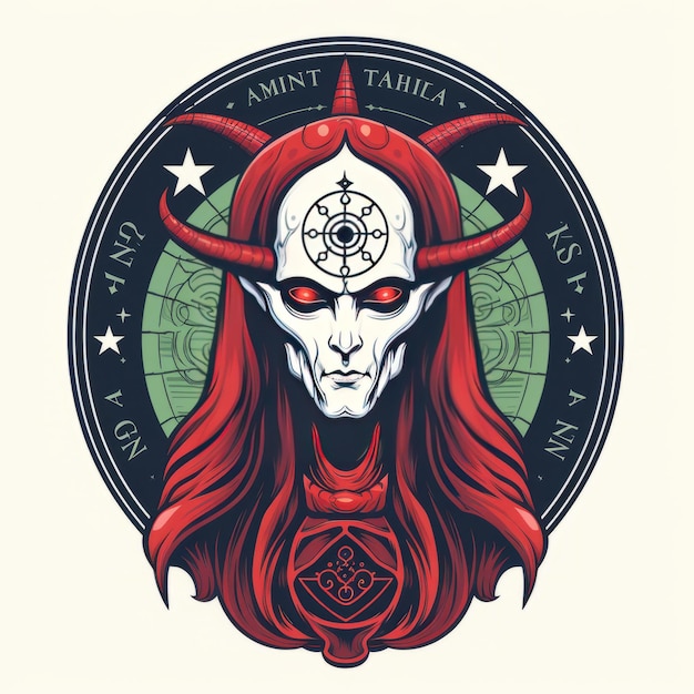 Ikona symboli satanistycznych Czarna magia Szatanizm Czczenie diabła 13