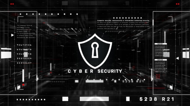 Ikona tarczy Technologia bezpieczeństwa cybernetycznego Ochrona danych cyfrowych Przyszłe tło