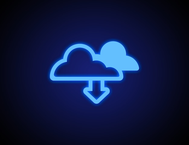 Ikona technologii chmury dla ilustracji koncepcji globalnego biznesu