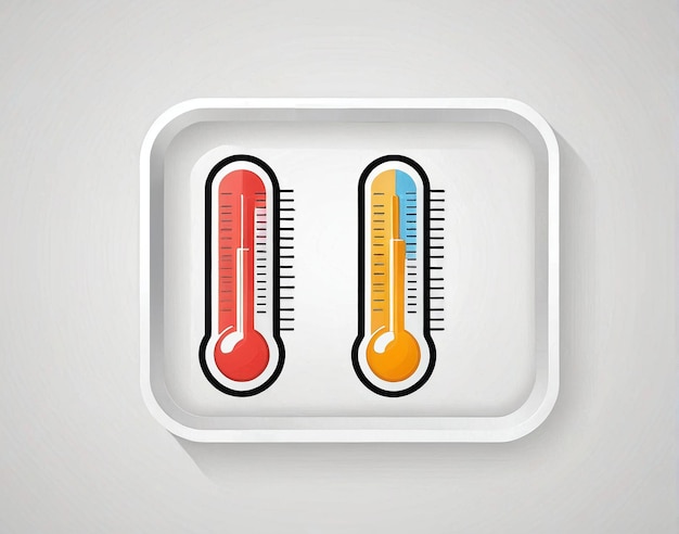 ikona termometru symbol termometru ilustracja wektorowa płaskiej konstrukcji