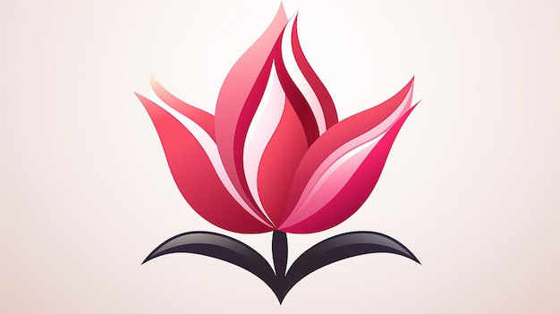 ikona wektora prosty kwiat tulipanu znak i symbol
